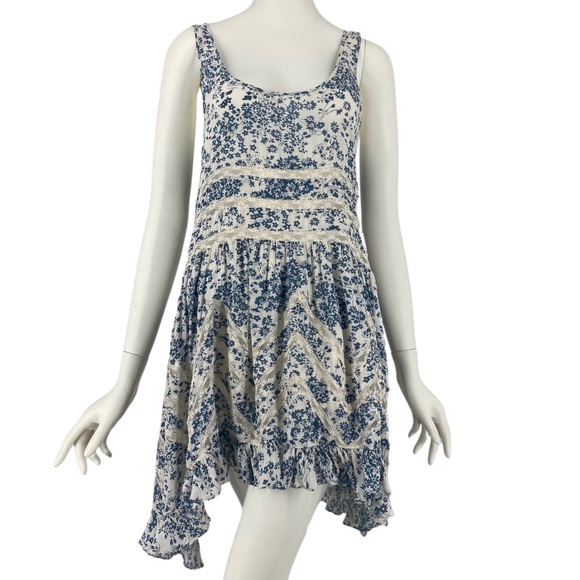 Free People Floral Trapeze Slip in Ivory Small - Picture 2 of 13